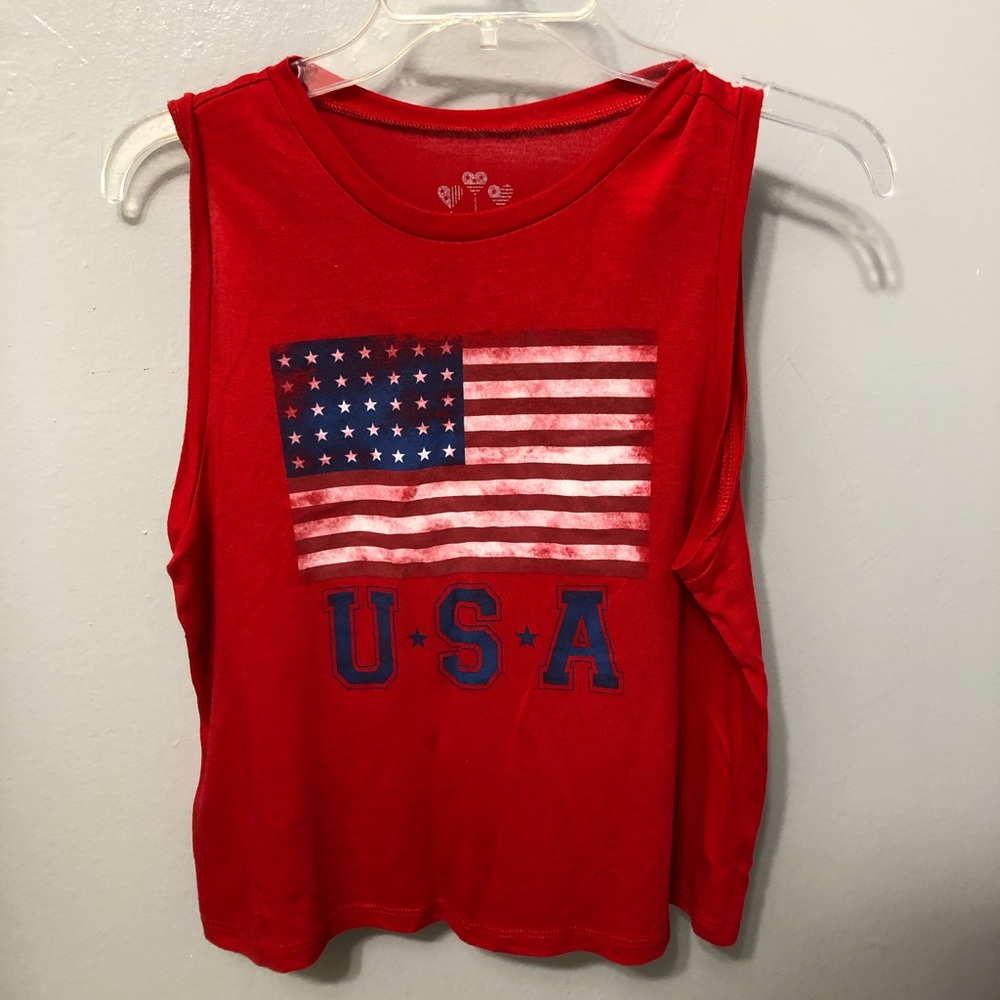 Patriotic sleeveless tee